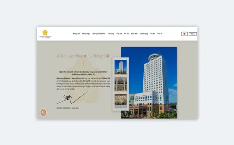Thiết kế và xây dựng website cho Khách sạn Majestics Móng Cái - Quảng Ninh